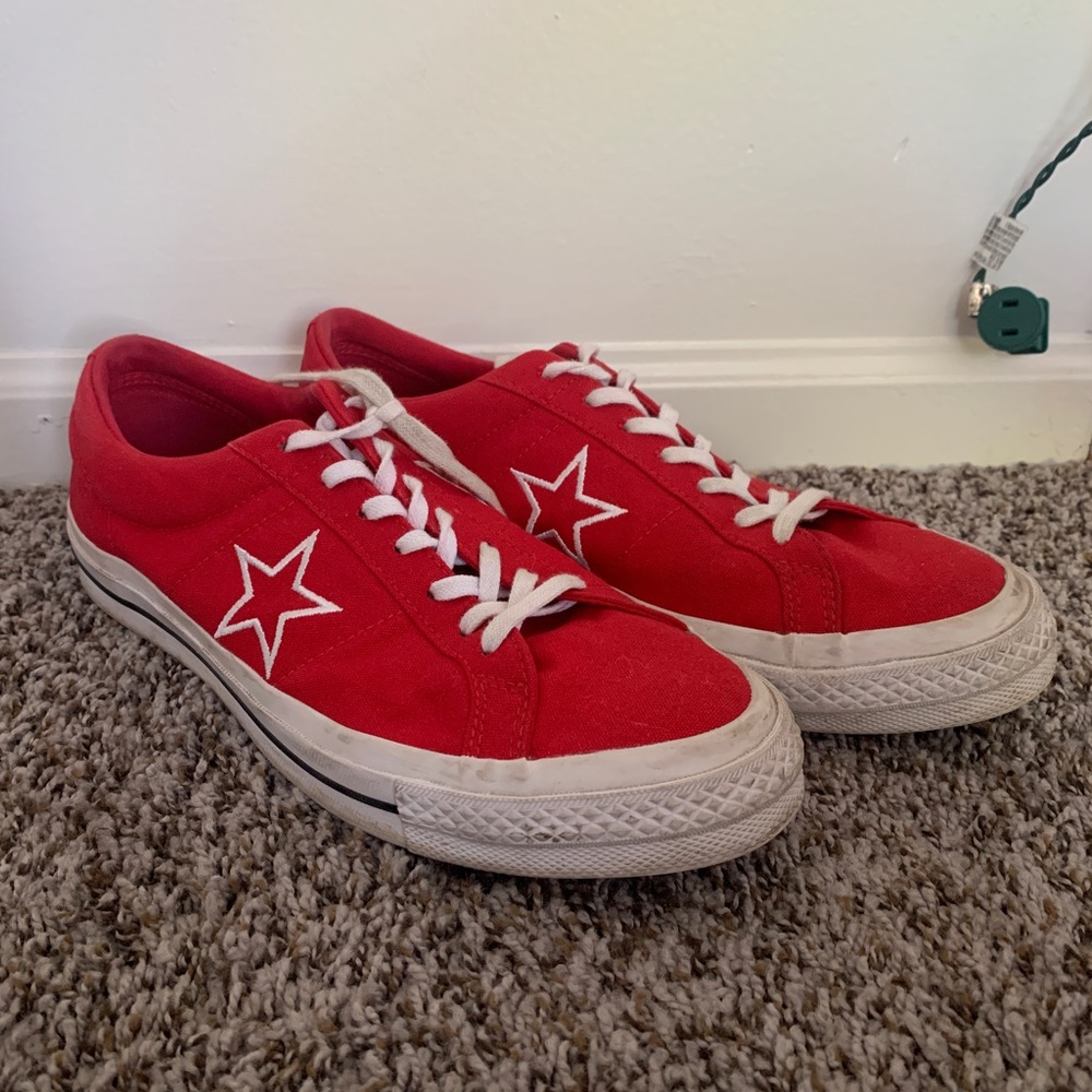 Red Converse one star shoes men’s 11